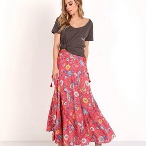 Spell & the Gypsy Lovebird Half Moon Skirt Rose Medium Tassels